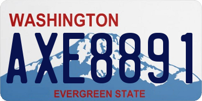 WA license plate AXE8891