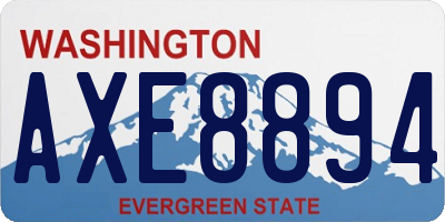 WA license plate AXE8894