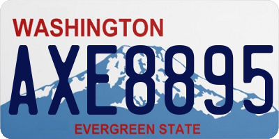 WA license plate AXE8895