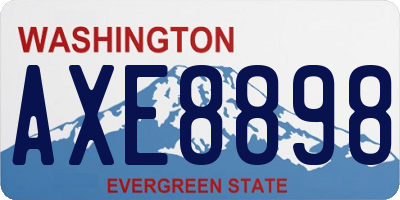 WA license plate AXE8898