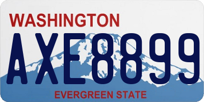 WA license plate AXE8899