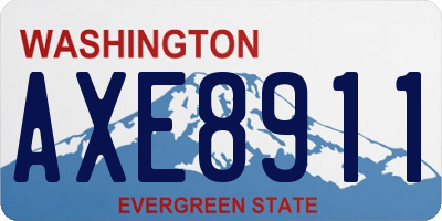WA license plate AXE8911