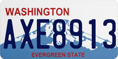 WA license plate AXE8913