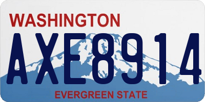 WA license plate AXE8914