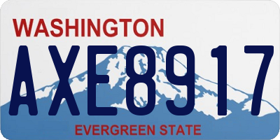 WA license plate AXE8917