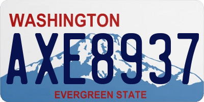 WA license plate AXE8937