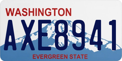 WA license plate AXE8941