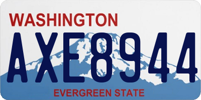 WA license plate AXE8944