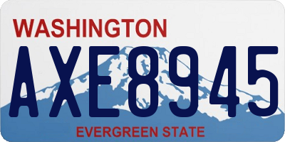 WA license plate AXE8945