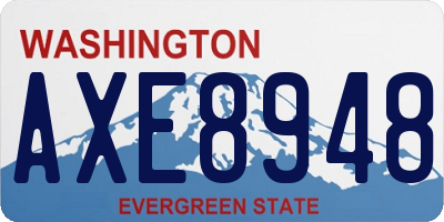 WA license plate AXE8948