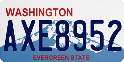 WA license plate AXE8952