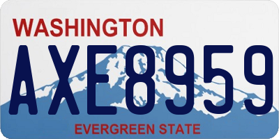 WA license plate AXE8959