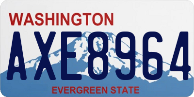 WA license plate AXE8964
