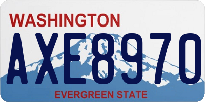 WA license plate AXE8970