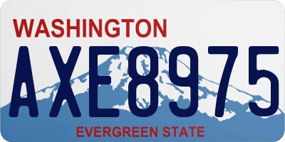 WA license plate AXE8975