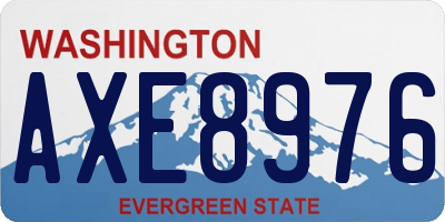WA license plate AXE8976