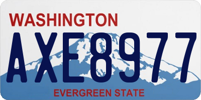 WA license plate AXE8977