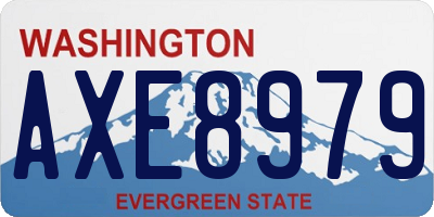 WA license plate AXE8979