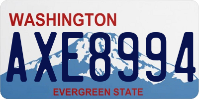 WA license plate AXE8994