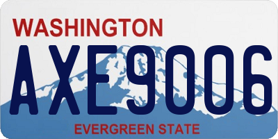 WA license plate AXE9006