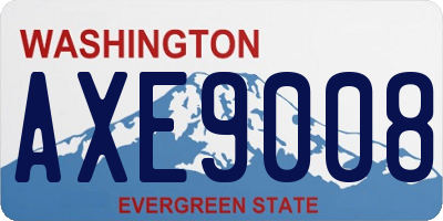 WA license plate AXE9008