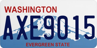 WA license plate AXE9015