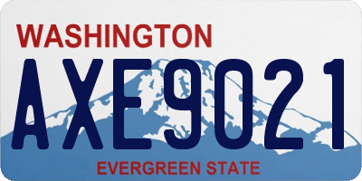 WA license plate AXE9021