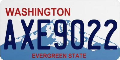 WA license plate AXE9022