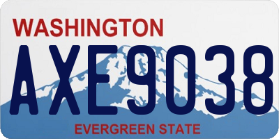 WA license plate AXE9038