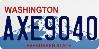 WA license plate AXE9040