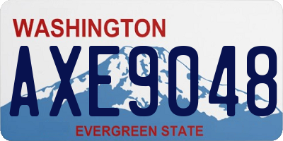 WA license plate AXE9048