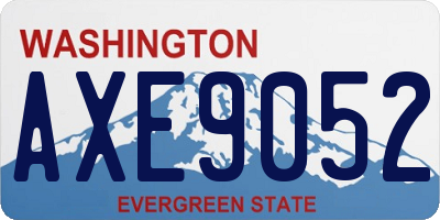 WA license plate AXE9052