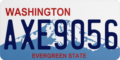WA license plate AXE9056