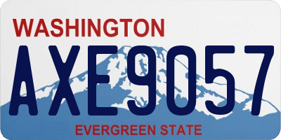 WA license plate AXE9057