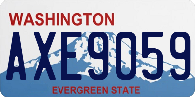 WA license plate AXE9059