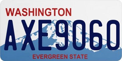 WA license plate AXE9060