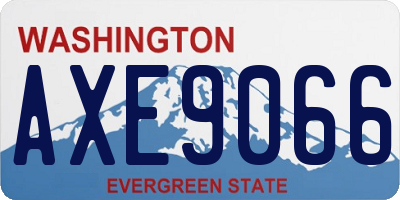 WA license plate AXE9066
