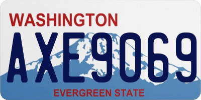 WA license plate AXE9069