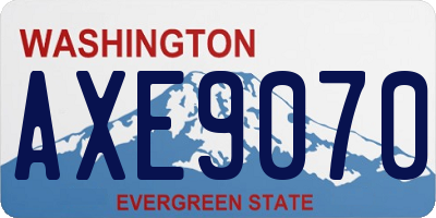 WA license plate AXE9070