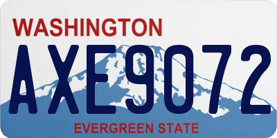 WA license plate AXE9072