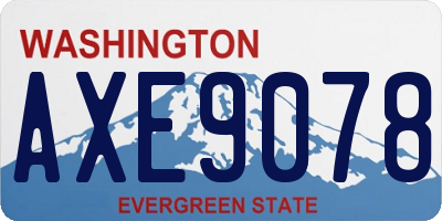 WA license plate AXE9078