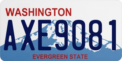 WA license plate AXE9081