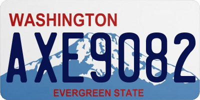 WA license plate AXE9082