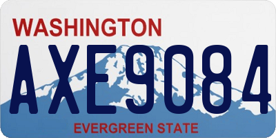WA license plate AXE9084