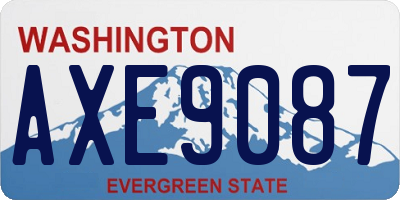 WA license plate AXE9087