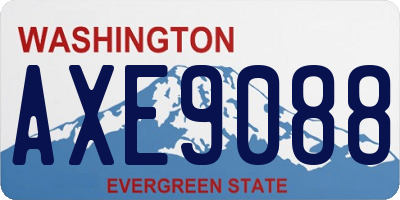 WA license plate AXE9088