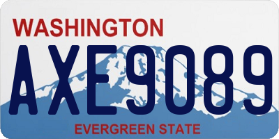 WA license plate AXE9089
