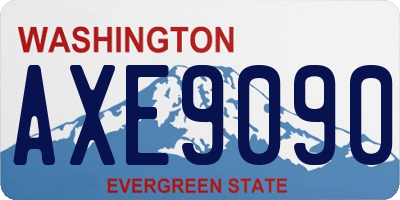 WA license plate AXE9090