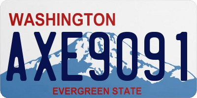 WA license plate AXE9091