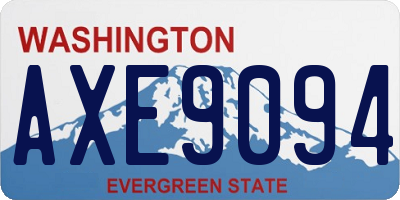 WA license plate AXE9094